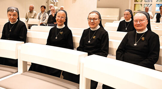 Vier Jubilarinnen mit Herz, Haltung und ganz viel Menschlichkeit (von li.): Sr. Zita Maria, Sr. Engeltraud, Sr. Monegund, Sr. Gundina